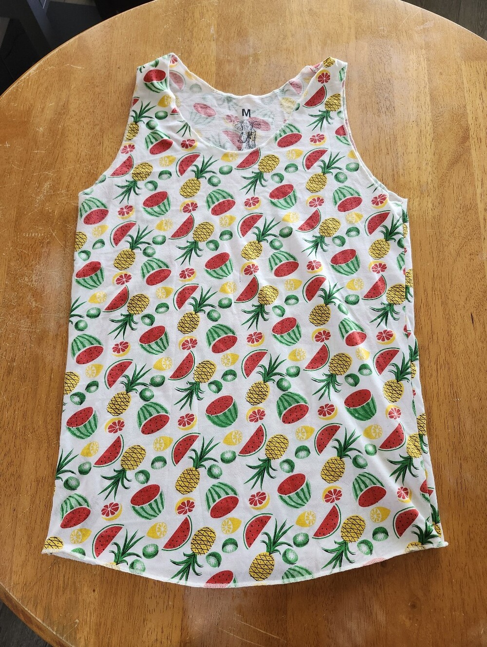 *Bundle 3/$20* Fruit-Print Tank Top - White with Red, Yellow & Green
